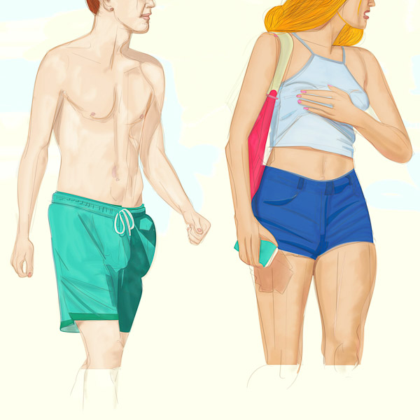 #1152C Sunday afternoon at the beach  2017