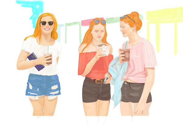 #1160A 3 young women 2017