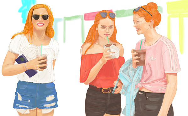 #1160B 3 young women 2017