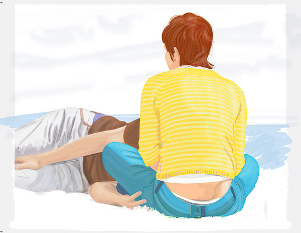 #1190A Couple #4 (4 Couples on the grass) 2017