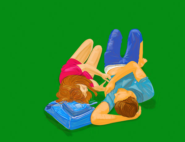 #1193A Couple #1 (4 Couples on the grass) 2017