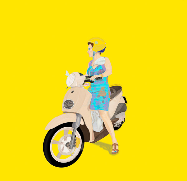 #1194 einaudi imma rome scooter  Sandra on scooter 2017