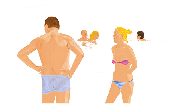 #1209A Russian Bathers (Taormina) 2017