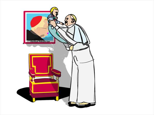 #1232ACart Pope Francis and Cardinal Law 2017