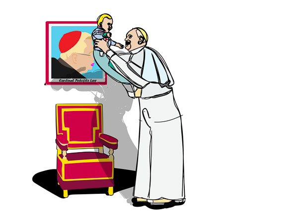 #1232ACart Pope Francis and Cardinal Law 2017