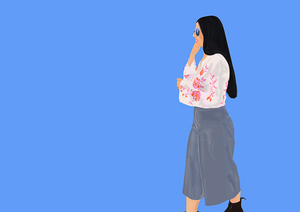 #1238B One girl outside 2018