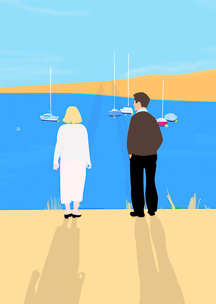 #1264B Couple looking the sea (Sunday morning) 2018