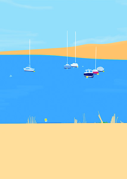 #1264C Sea scape (Sunday morning) 2018