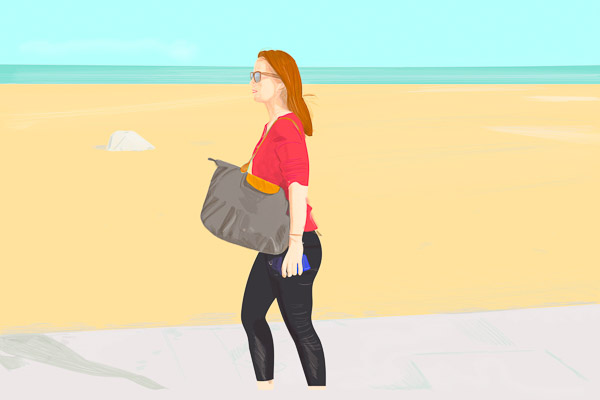 #1273A Paola walking by the sea 2018