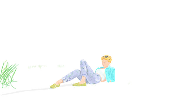 #1281A Girl on grass 2018