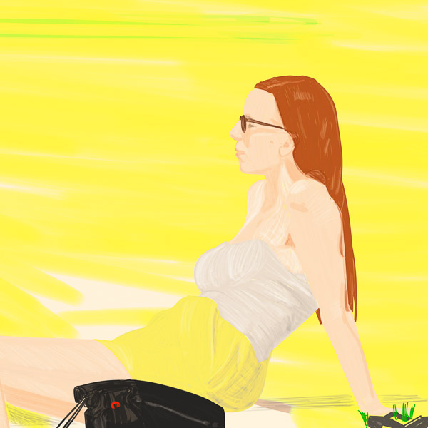 #1292E Summer Girls on Grass at Merrion Square 2018