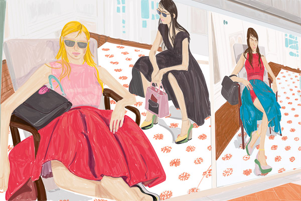 #1328B Large Interior with three girls (Christian Dior) 2018