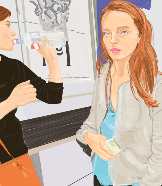 #1342b City with two figures (Dublin) 2019