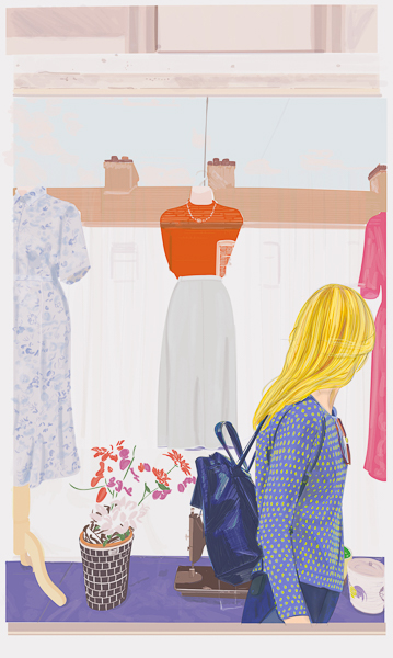 #1345a Leonarda and the shop window  2019