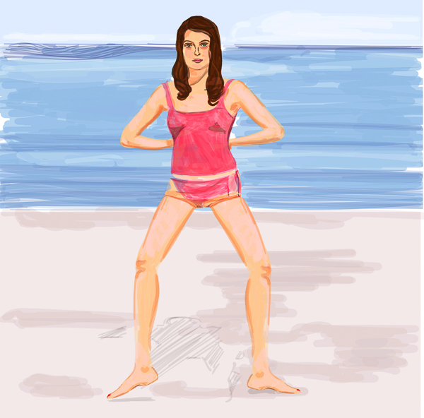 #1346b Mary Anne at the beach 2019