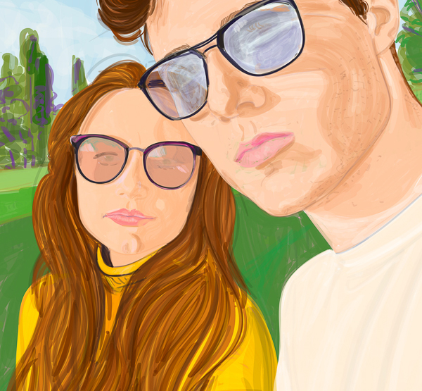 #1358C Double portrait of Isolde and Killian 2019