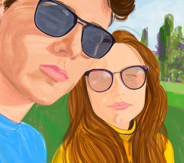 #1358D Double portrait of Isolde and Killian 2019