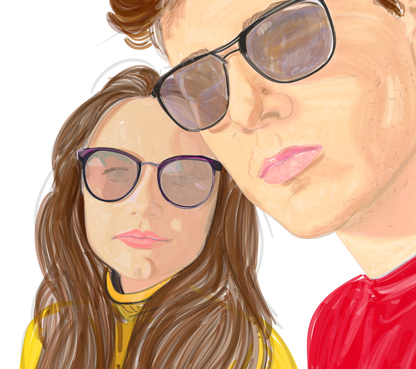 #1358E Double portrait of Isolde and Killian 2019