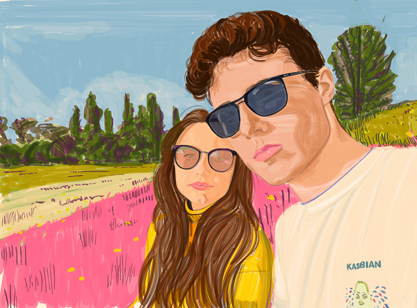 #1358F Double portrait of Isolde and Killian 2019