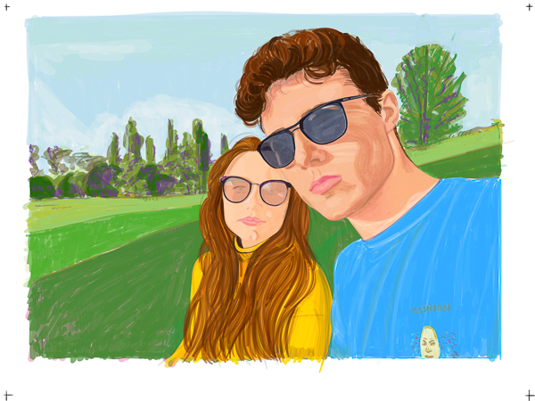 #1358a Double portrait of Isolde and Killian 2019