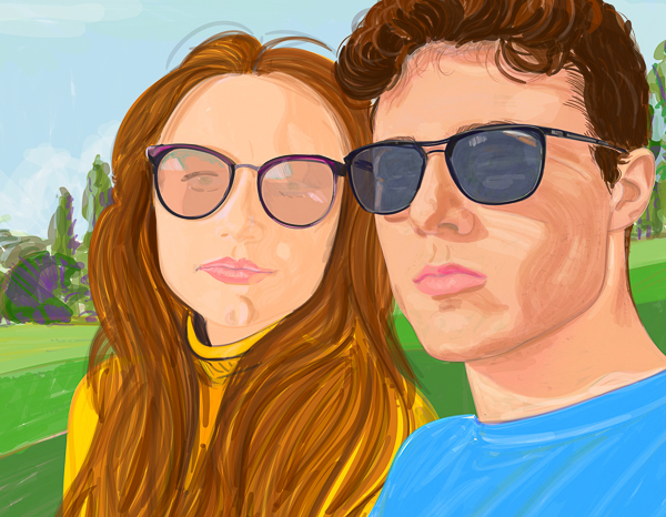 #1358b Double portrait of Isolde and Killian (17 May 2019) 2019