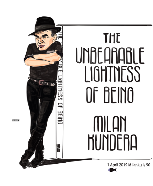 #1361a Milan Kundera (Milanku is 90, 1 April 2019) 2019
