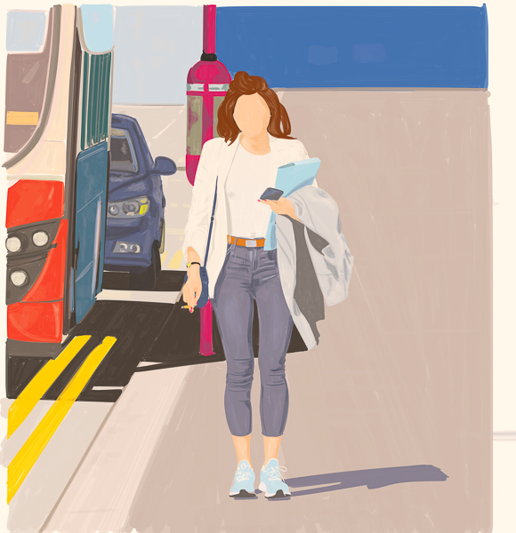 #1367a Jane smoking in the city (Dublin) 2019