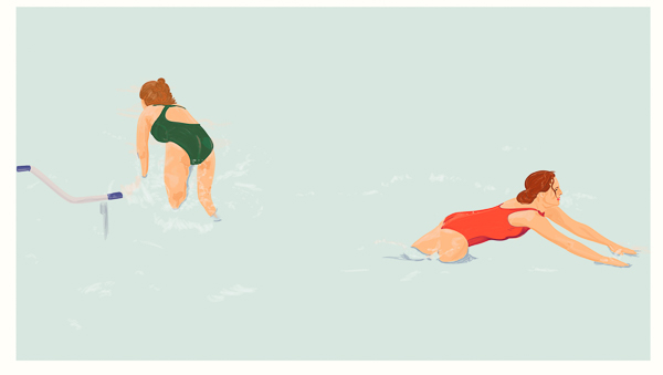 #1391A Red and Green swimmers 2019
