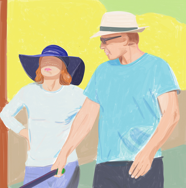 #1403A Couples with sun hats 2019