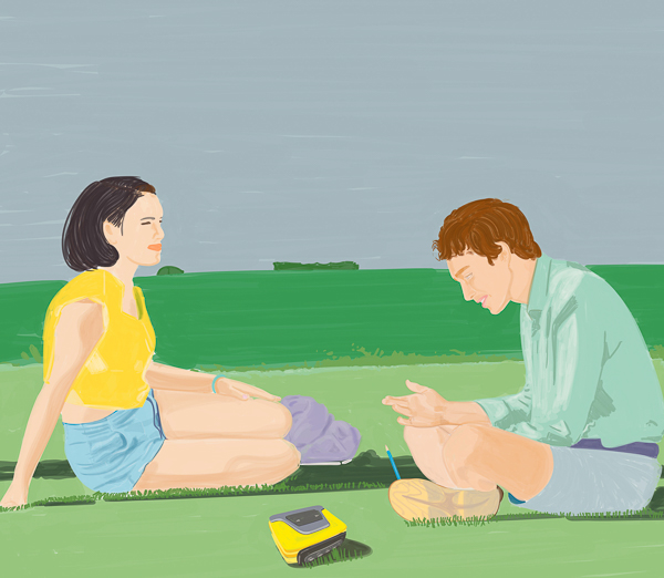 #1412B Couple on grass, at TCD (Sweet Sorrow Series) 2019