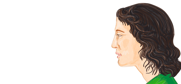 #1442B Profile of a man (after Piero della Francesca's Annunciation) 2019