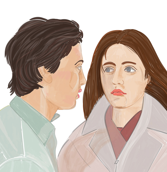 #1445B Two figures (After Piero della Francesca's Death of Adamo) 2019